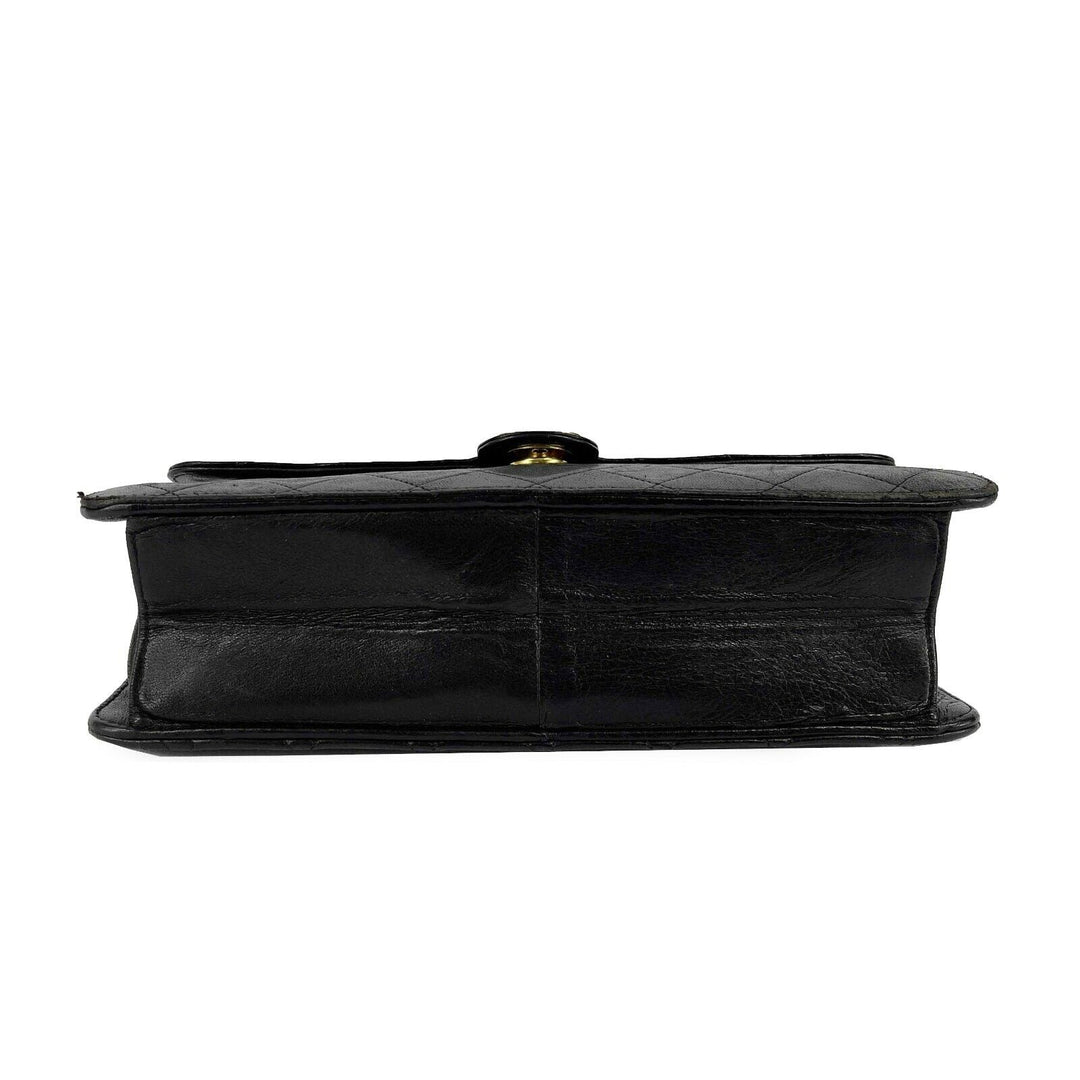 Top Quality Chanel - VTG CC Logo Old Medium Black Matelasse Quilted Shoulder Bag