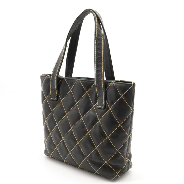 Top Quality Chanel Top Quality Chanel WILDSTETCH COCOMARK TORETH BAG HANDBAG LEADER BLACK BLACK GOLD A18126