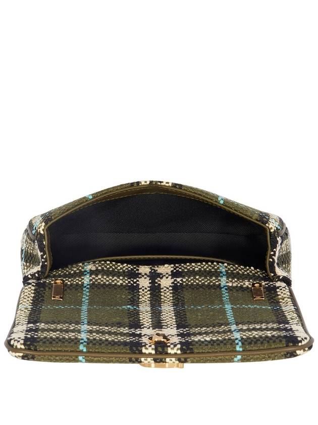 Burberry Lola Check Print Mini Shoulder Bag Olive Green