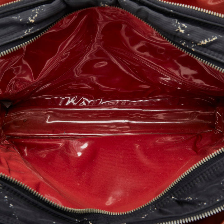 Top Quality Chanel Travel Line Boston Bag Handbag Nylon/Vinyl Black Ladies