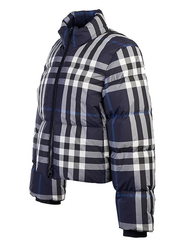 Burberry Check Crop Padding Night Blue