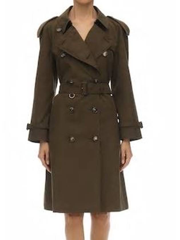 Burberry WoMen's Westminster Heritage Double Trench Coat Military Green