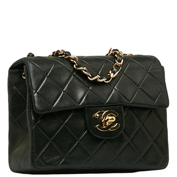 Top Quality Chanel Mini Mattress Cocomark Gold  houlder Bag Black   CHANEL