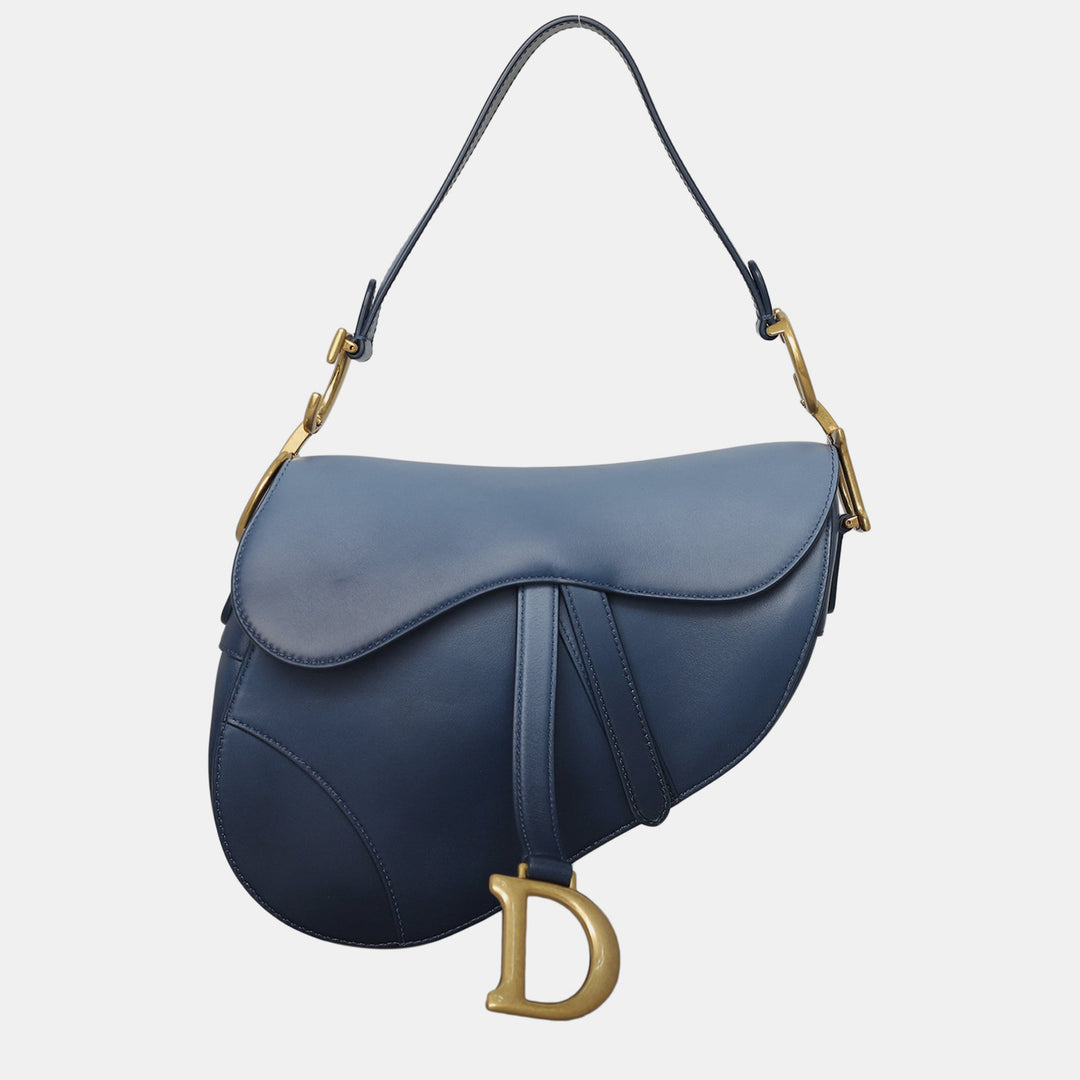 Top quality Dior Christian Blue Gradient Medium Saddle Bag