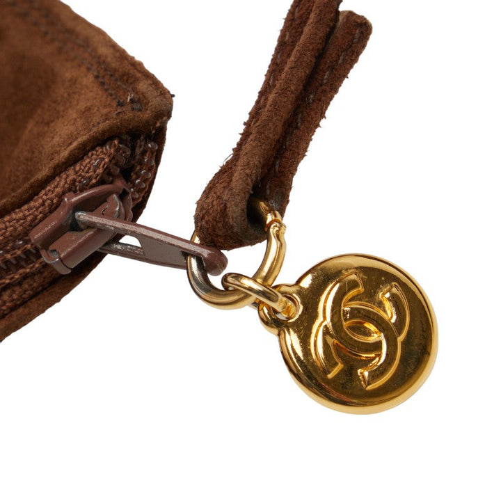 Top Quality Chanel Coco Close Chain Shoulder Bag Brown Suede  Chanel