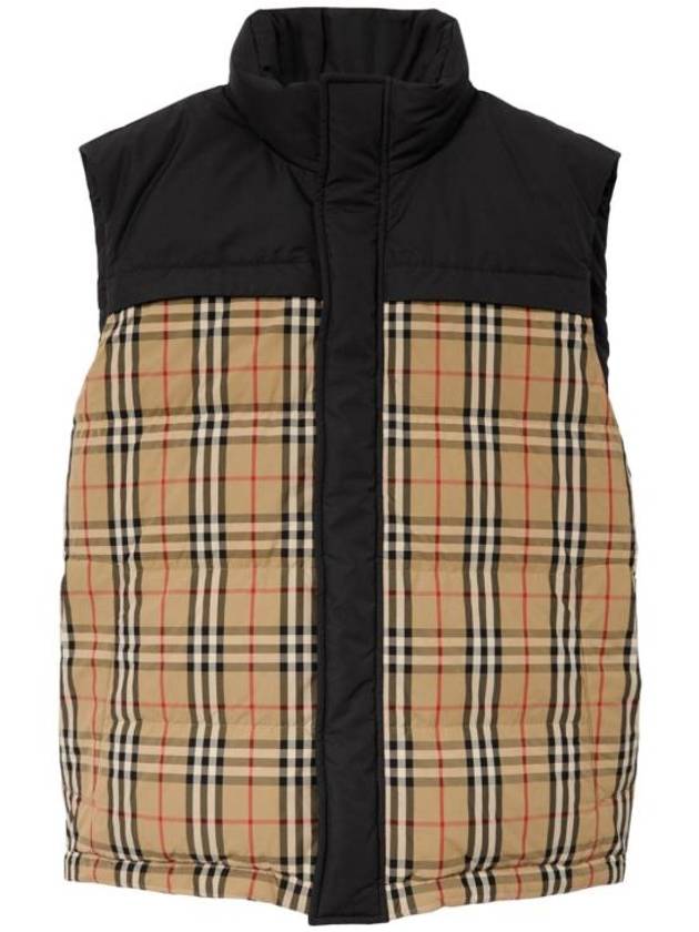 Burberry Check Panel Reversible Vest Beige
