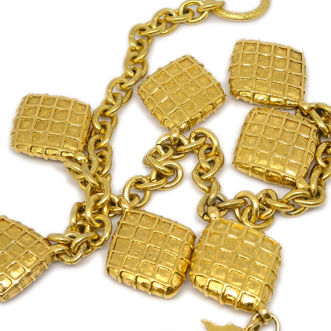Top Quality Chanel Mademoiselle Chain Pendant Necklace Gold