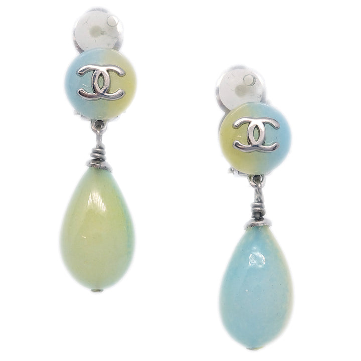 Top Quality Chanel Dangle Earrings Light Blue 99P