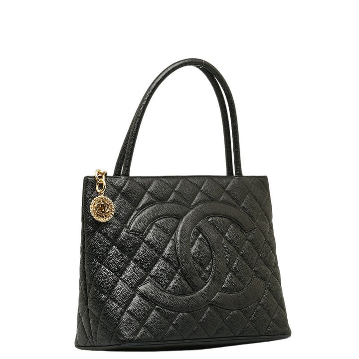 Top Quality Chanel   Cocomark Tooth Bag houlder Bag Black Caviar S  CHANEL