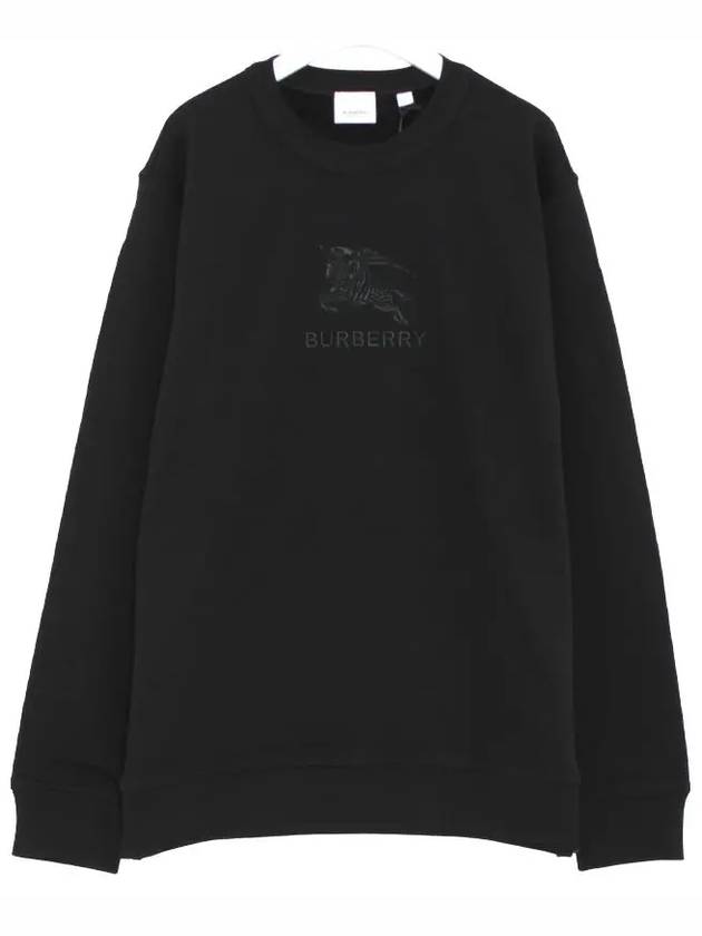 Burberry Embroidered EKD Logo Cotton Sweatshirt Black
