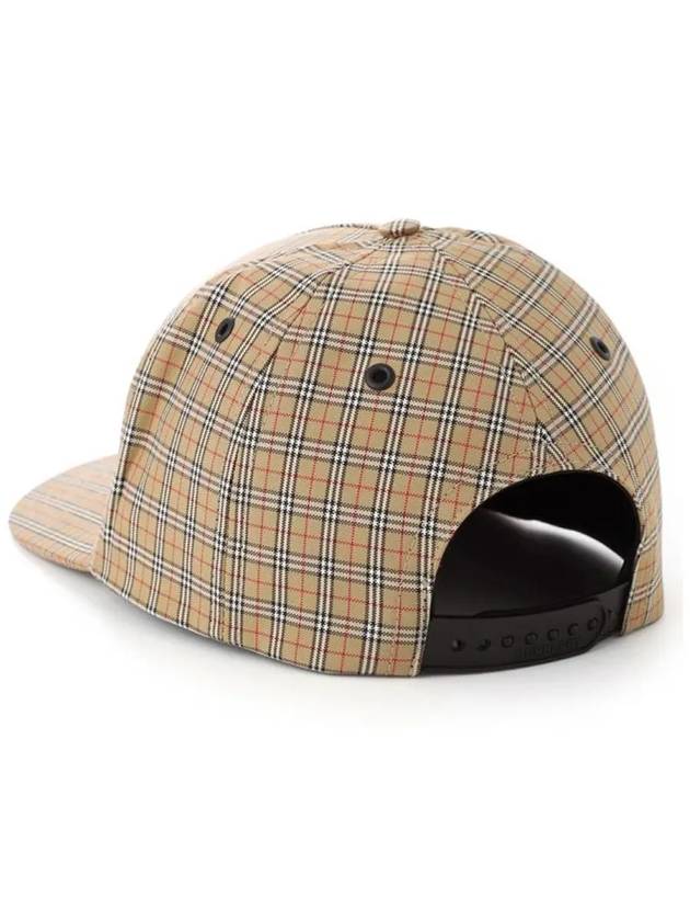 Burberry Cotton Micro Check Ball Cap Beige