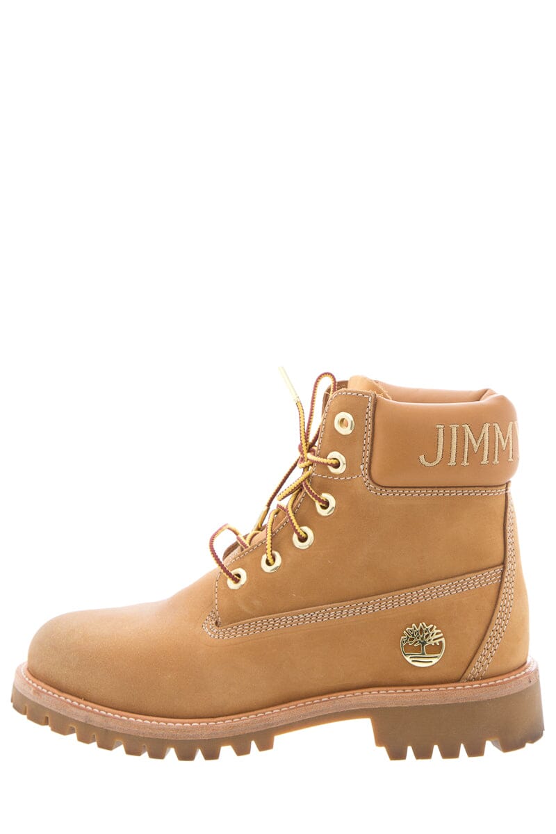 Jimmy Choo x Timberland Wheat NUBUCK Glitter Detail Boots SZ 8.5
