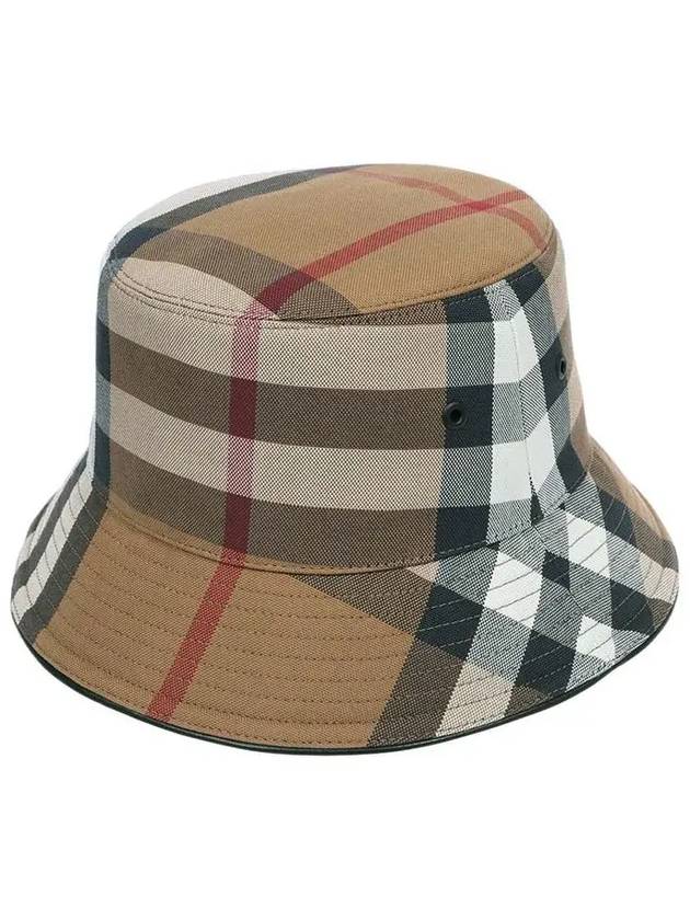 Burberry Checked Cotton Bucket Hat Brown