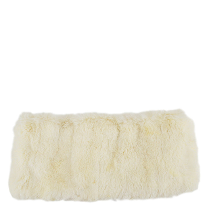 Top Quality Chanel Fur Shawl Scarf White