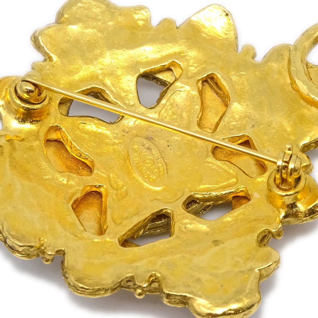 Top Quality Chanel Plate Brooch Pin Gold 1133