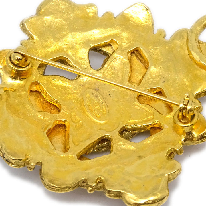 Top Quality Chanel Plate Brooch Pin Gold 1133
