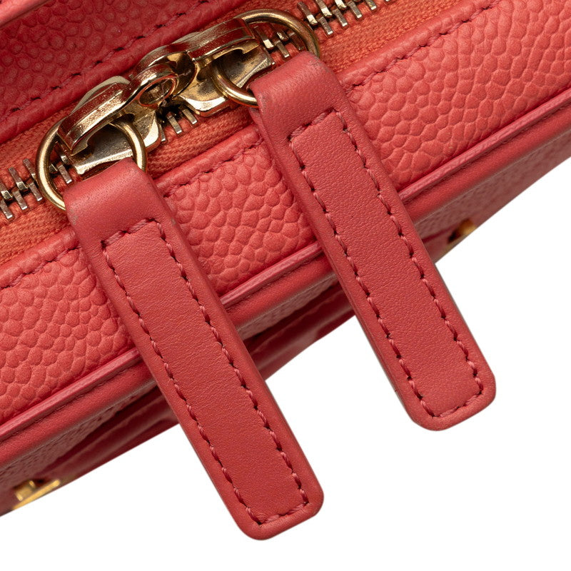 Top Quality Chanel Matrases Coco Mark CC Figure Handbags Shoulder Bag 2WAY Pink Caviar Skin  CHANEL