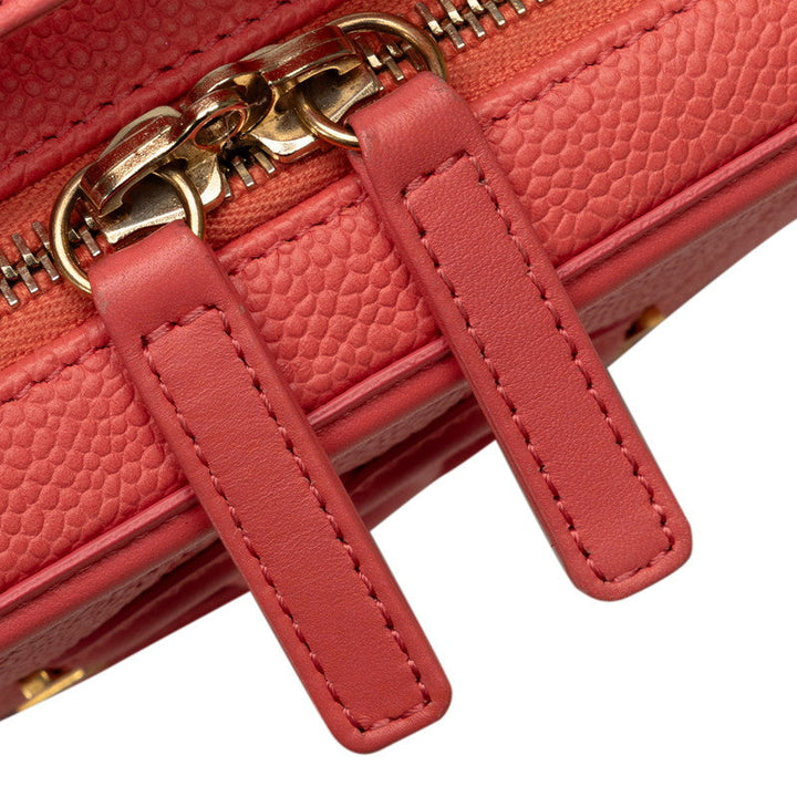 Top Quality Chanel Matrases Coco Mark CC Figure Handbags Shoulder Bag 2WAY Pink Caviar Skin  CHANEL