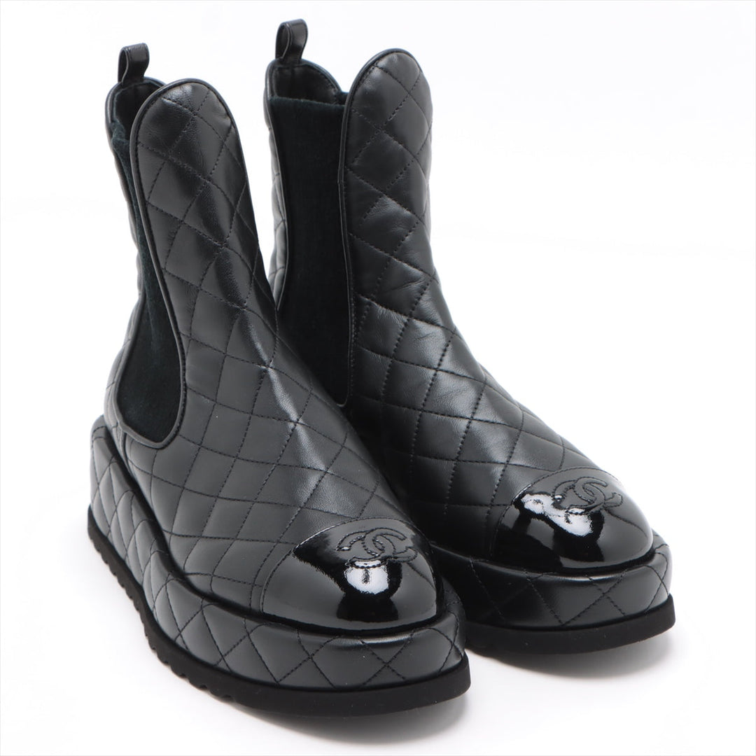 Top Quality Chanel Coco Leather X Fabric Sidewear 36  Black G45190 Matrasse
