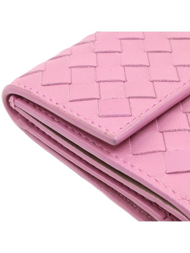 Bottega veneta Pink Intrecciato VN 3 fold folder wallet 493284