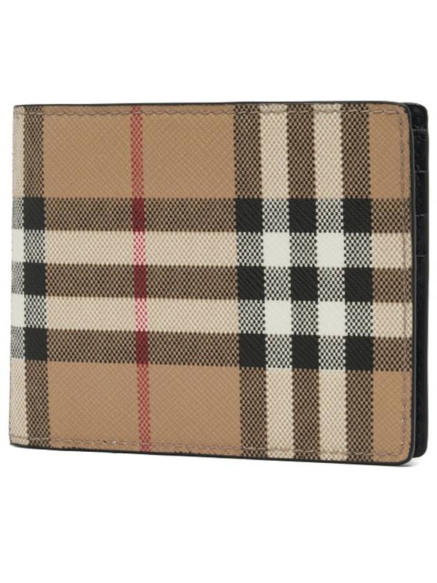 Burberry Check Half Wallet Beige