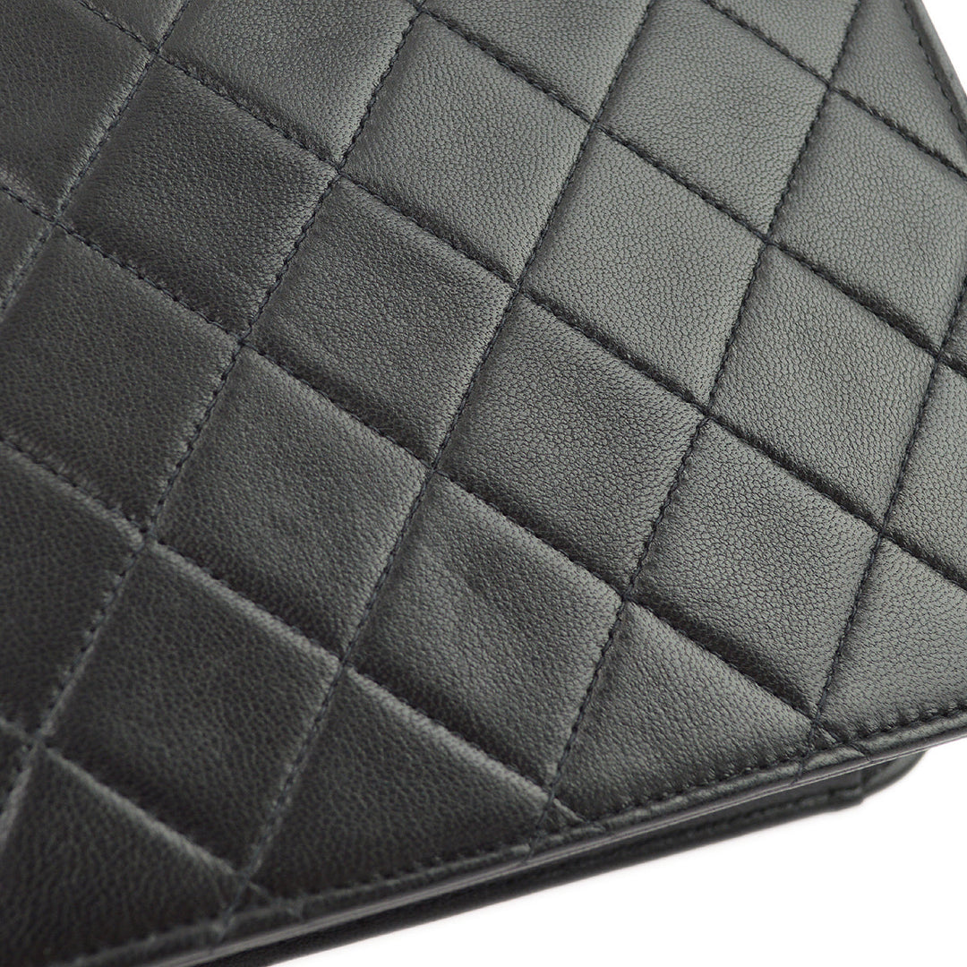Top Quality Chanel Black Lambskin Pushlock Small Full Flap Shoulder Bag