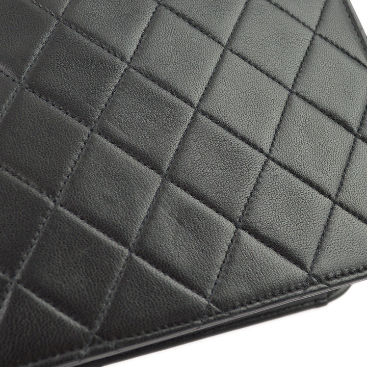 Top Quality Chanel Black Lambskin Pushlock Small Full Flap Shoulder Bag