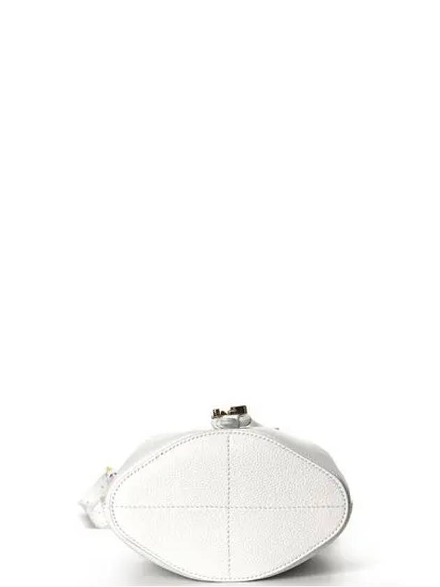 Burberry Mini TB Bucket Bag White