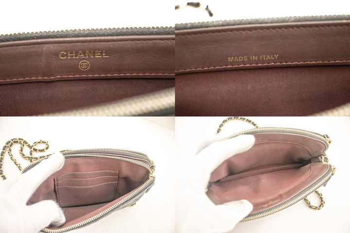 Top Quality Chanel Caviar Wallet On Chain WOC Double Zip Chain Shoulder Bag