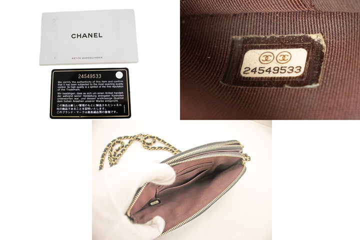Top Quality Chanel Caviar Wallet On Chain WOC Double Zip Chain Shoulder Bag