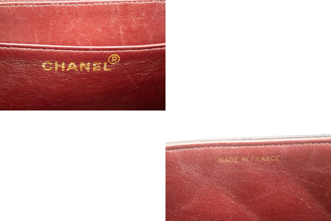 Top Quality Chanel Classic Large 13" New Chain Shoulder Bag Black Lambskin