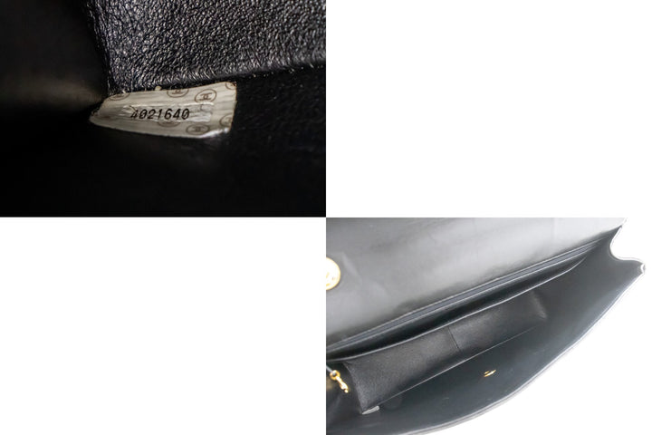 Top Quality Chanel Classic Large 11" Chain Shoulder Bag New Black Lambskin