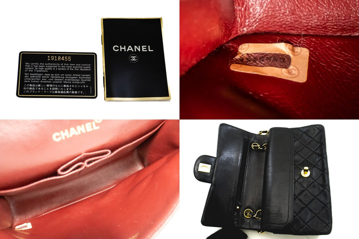 Top Quality Chanel Classic Double New 9" Chain Shoulder Bag Black Lambskin
