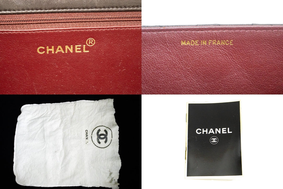 Chanel Small Chain Shoulder Bag Clutch Black Quilted New Lambskin