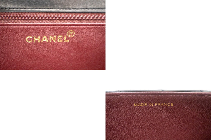 Chanel Small Chain Shoulder Bag Clutch Black Quilted New Lambskin