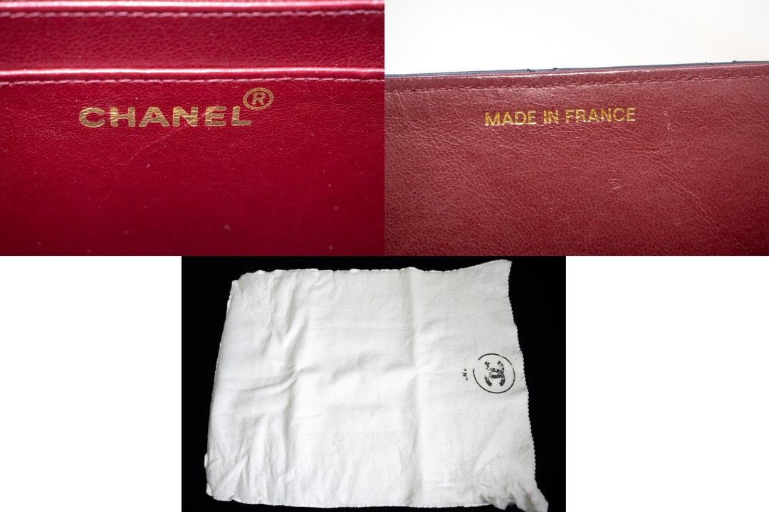 Top Quality Chanel Classic Large 13" New Chain Shoulder Bag Black Lambskin
