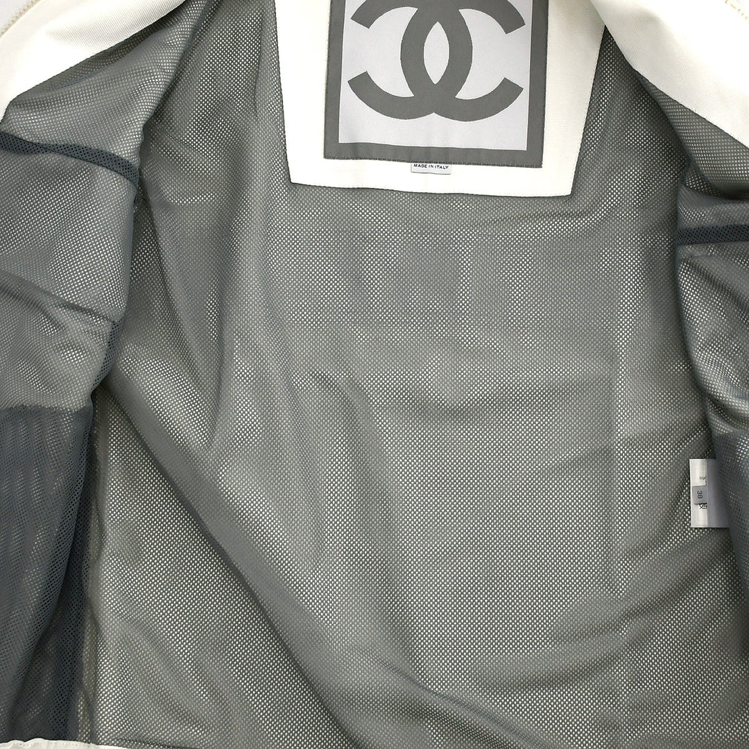 Top Quality Chanel Spring 2001 Sport Line Zip Up Jacket Ivory #38