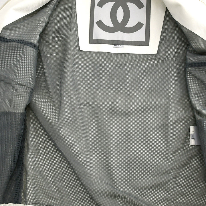 Top Quality Chanel Spring 2001 Sport Line Zip Up Jacket Ivory #38