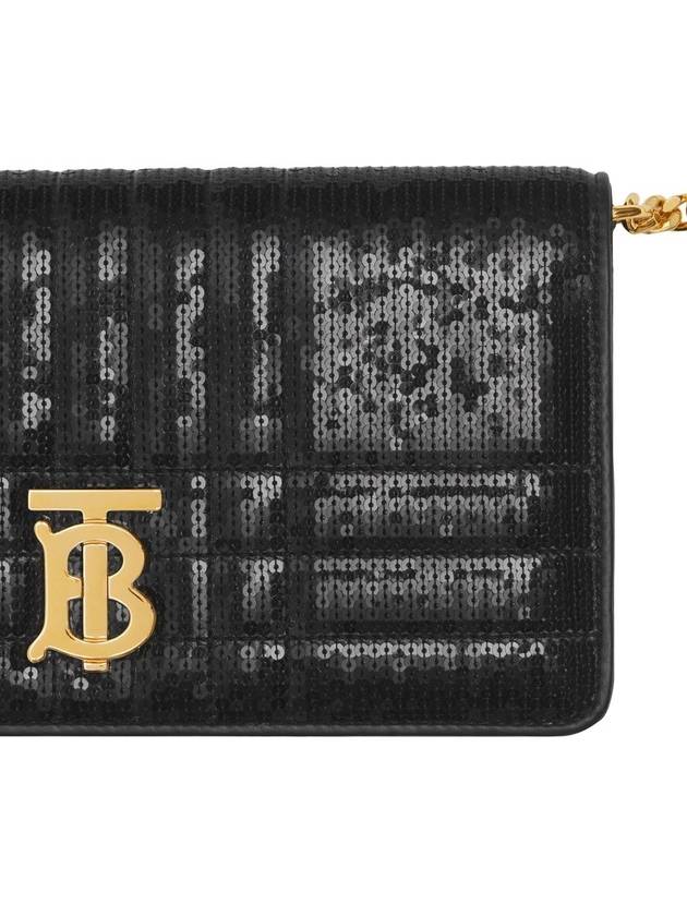 Burberry WoMen's Lola Sequin Chain Shoulder Bag Black