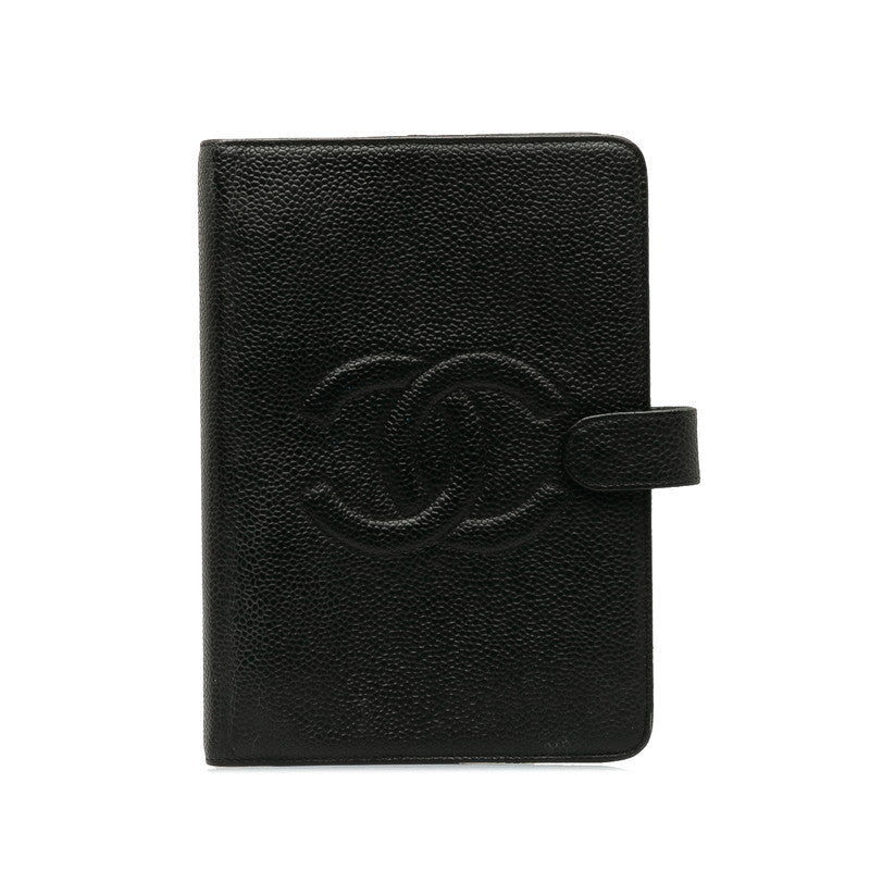 Top Quality Chanel Coco Agenda MM 6  Handbook Cover Black Caviar S  CHANEL