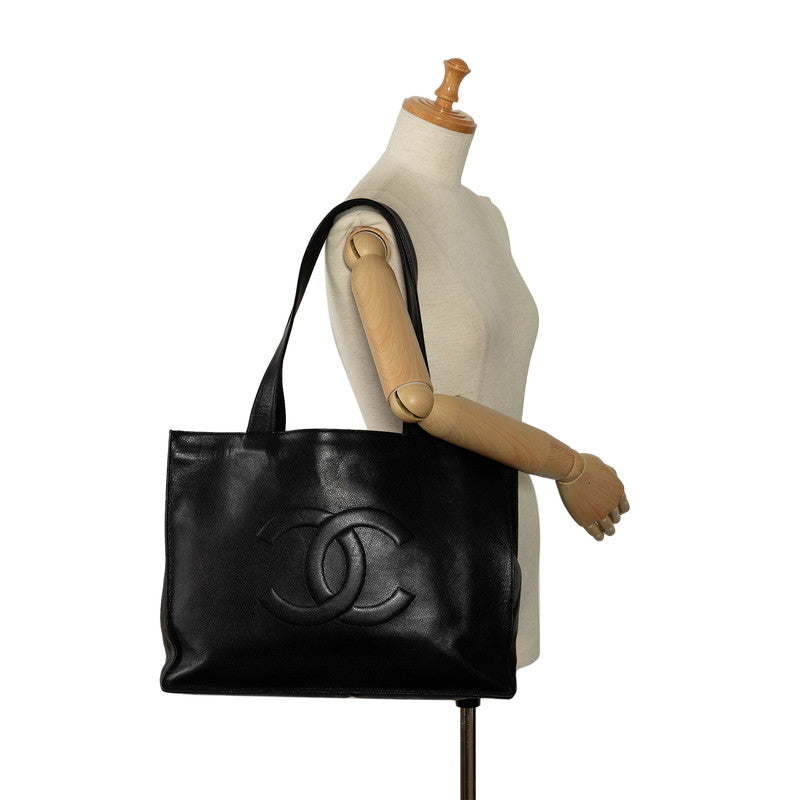Top Quality Chanel Coco Handbag Tote Bag Unclear Black Leather  CHANEL