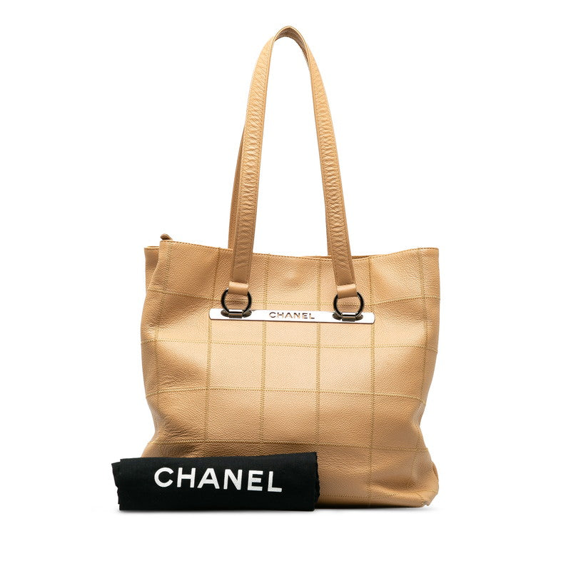 Top Quality Chanel Chocolate Bar  Bag houlder Bag Beige Caviar S  CHANEL