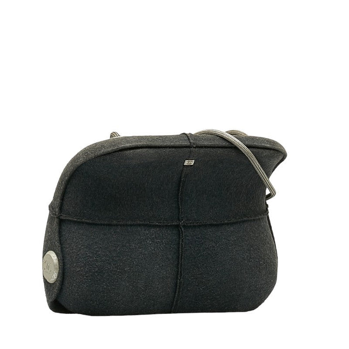 Top Quality Chanel Cocomark  houlder Bag Hip Bag Gray Felt  Chanel