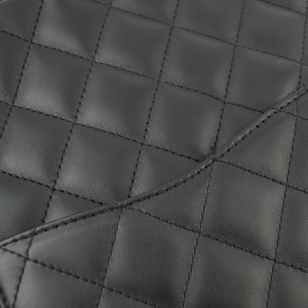Top Quality Chanel Black Calfskin Cambon Ligne Shoulder Bag