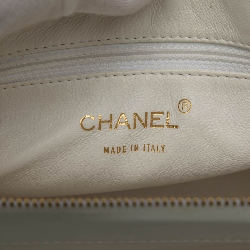 Top Quality Chanel Top Quality Chanel MATRESSE HANDBACK RAMSKIN WHITE LADY'S HANDBACK