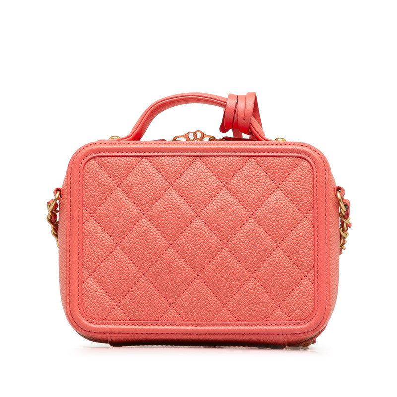 Top Quality Chanel Matrases Coco Mark CC Figure Handbags Shoulder Bag 2WAY Pink Caviar Skin  CHANEL