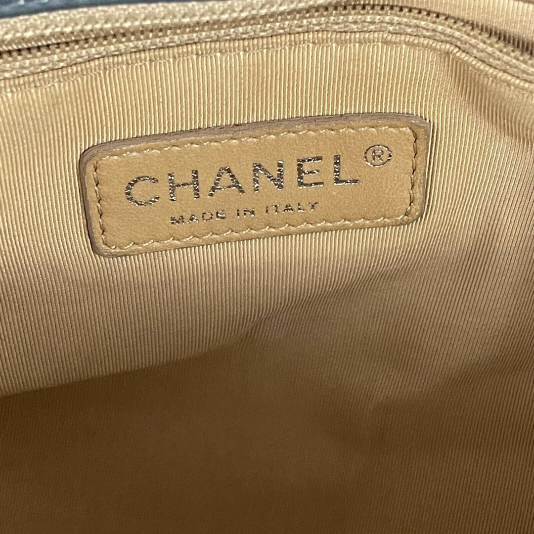 Chanel - Seafoam / Silver CC Caviar Medium Leather Shopping Tote / Shoulder Bag