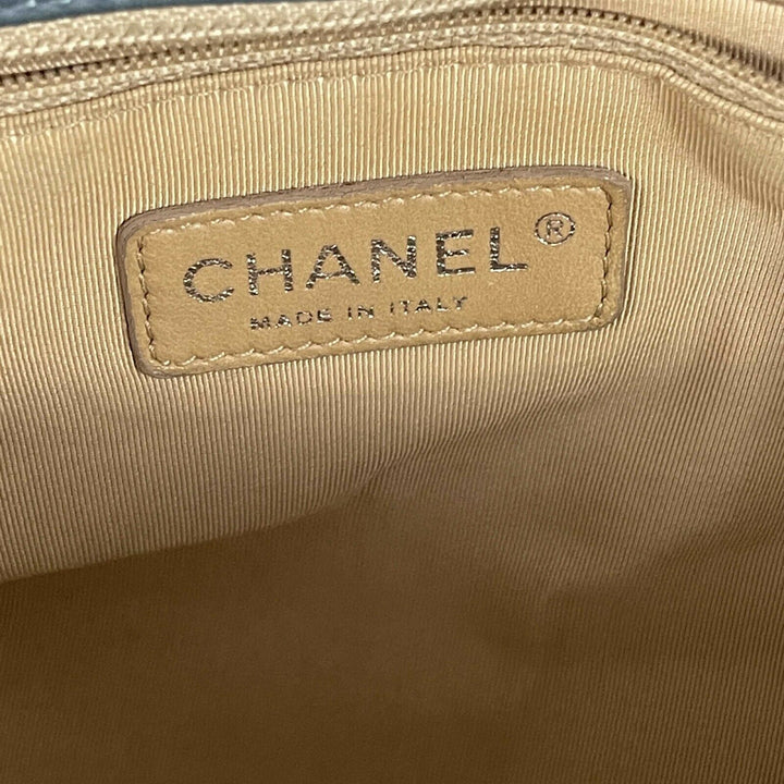 Chanel - Seafoam / Silver CC Caviar Medium Leather Shopping Tote / Shoulder Bag