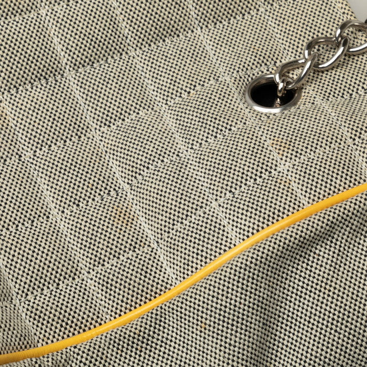 Top Quality Chanel None.5 Chocolate Bar Camellia Chain Handbag A31573 Yellow Gr Canvas Emmeline  CHANEL