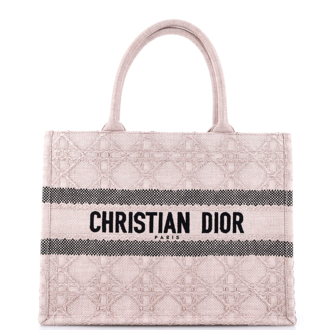 Top quality Dior Book Tote Cannage Embroidered Canvas Medium